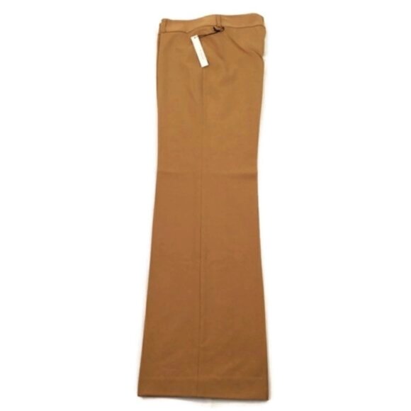 Vertigo Toast Camel Mid Rise Flat Front Wide Leg Dress Pants Womens Size 8 - Picture 10 of 13